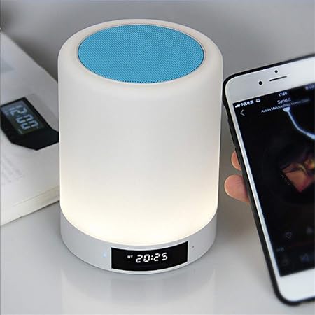 Fengclock Sveglia Sveglia Altoparlante Bluetooth Touch Dimmerabile Radio Fm Luce Notturna Lampada Da Tavolo A Led Sveglia Radiosveglia Digitale Vivavoce Amazon It Casa E Cucina