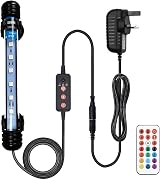 VARMHUS Submersible LED Aquarium Light 13 Colors Remote 12V IP68 RGB 18cm