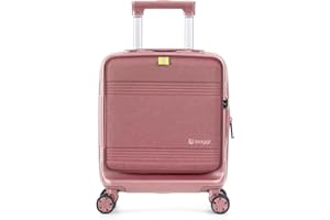 B BIAGGI Biaggi Runway Hybrid Expandable Underseat Carry-On – Lightweight TSA-Approved Polycarbonate Travel Bag, Perfect for Getaways & Long Weekends (Expandable Underseater, Pink)