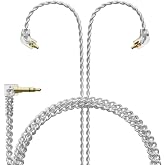BASN IEM Earphone Cable,1.5m Wired Detachable MMCX Connector in Ear Monitor Cable for BASN Bsinger, Bmaster, MMCX Series (SC100-MMCX-White)