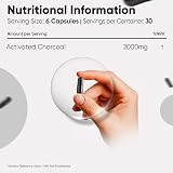 WeightWorld Activated Charcoal Capsules 2000mg 180 Vegan Non GMO view 5