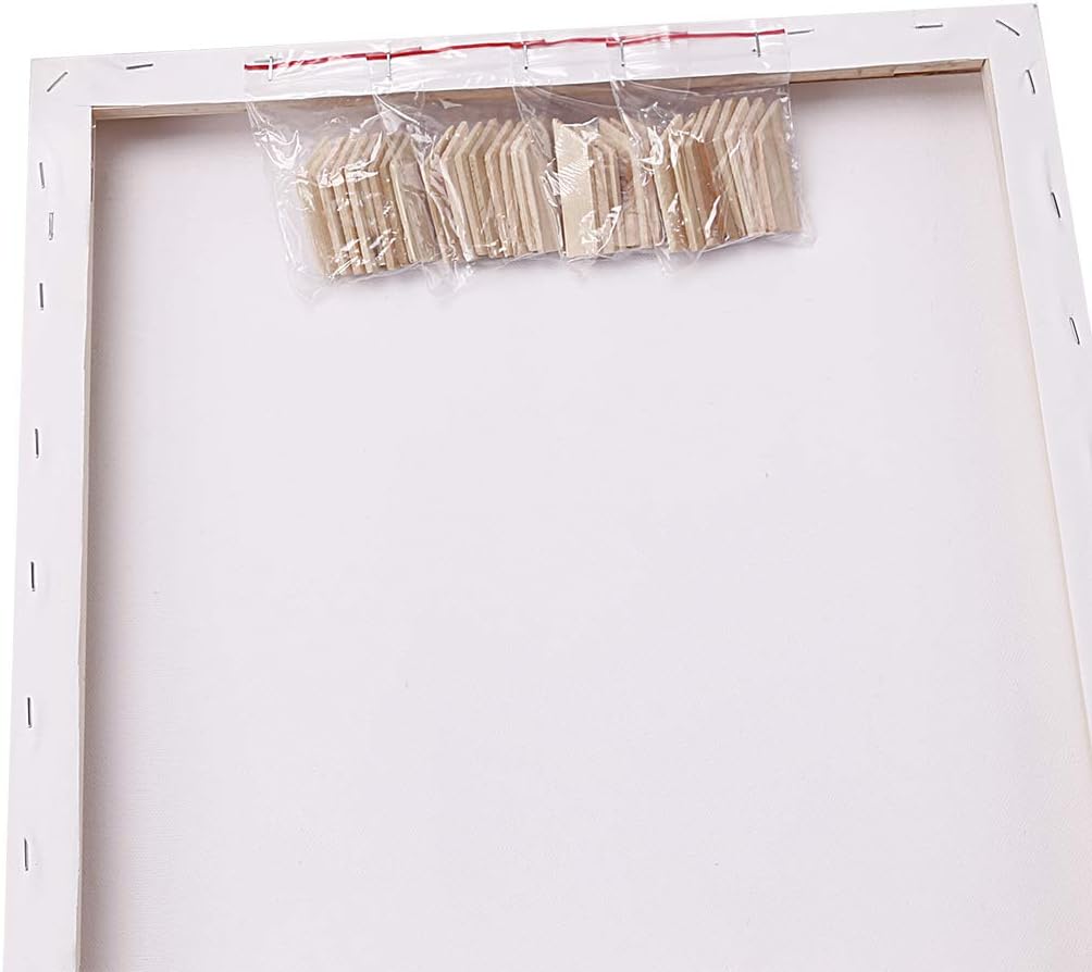 EXERZ 40x50cm Canvas Deep Edge 4pk Artist Framed 3.8cm Thick 380GSM Pre-Stretched 100% Cotton/Blank/Triple Primed/Acid Free/Medium Grain//Acrylic - Image 5