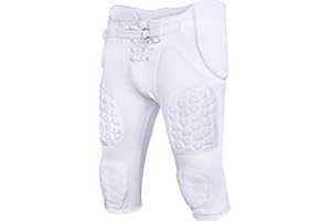 Exxact Sports Rebel Youth Football Pants with Built in Pads, Lightweight Integrated Football Practice Pants with Lace-up Fly