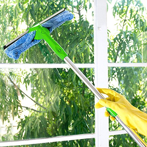 ALLCR Window Cleaner Kit, Professional Squeegee with Microfiber