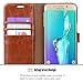 OCASE Galaxy S6 Edge Plus Case Leather Wallet Flip Case For SAMSUNG Galaxy S6 Edge Plus - Brown