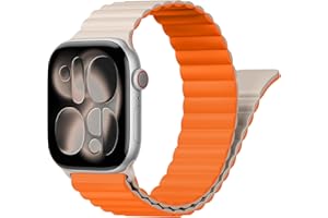 Magnetic Silicone Bracelet Compatible with Apple Watch SE 2 3 Band 49mm 46mm 45mm 44mm 42mm 41mm 40mm 38mm Women Men,Sport Lo