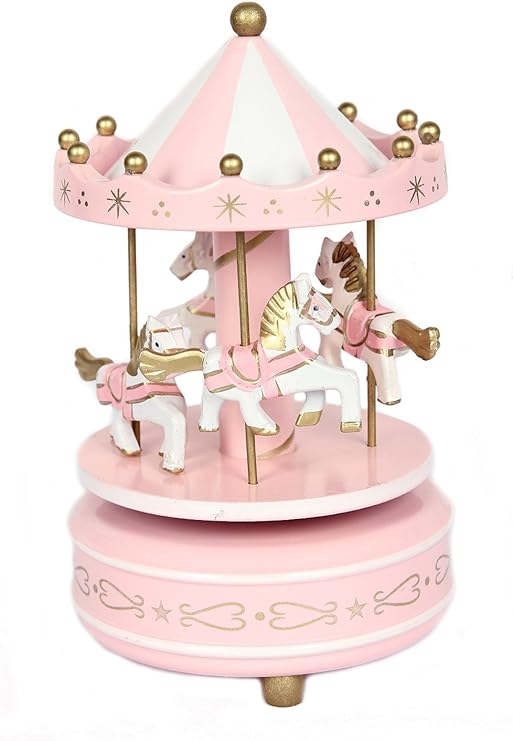 Schoolsupplies New Pink Wooden Merry Go 