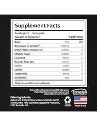 Suplemento para antes de ejercitar Alpha GX7, energía maximizada para entrenamientos, 8.64 oz,...