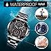 Mens Watches,Elegant Business Style Casual Sport Wrist Watch with Calendar Multifunctional Stainless Steel Chronograph Watch (AllBlack)