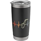 Saxophone Heartbeat Saxophone Teacher Jazz Music Stainless Steel Insulated Tumbler