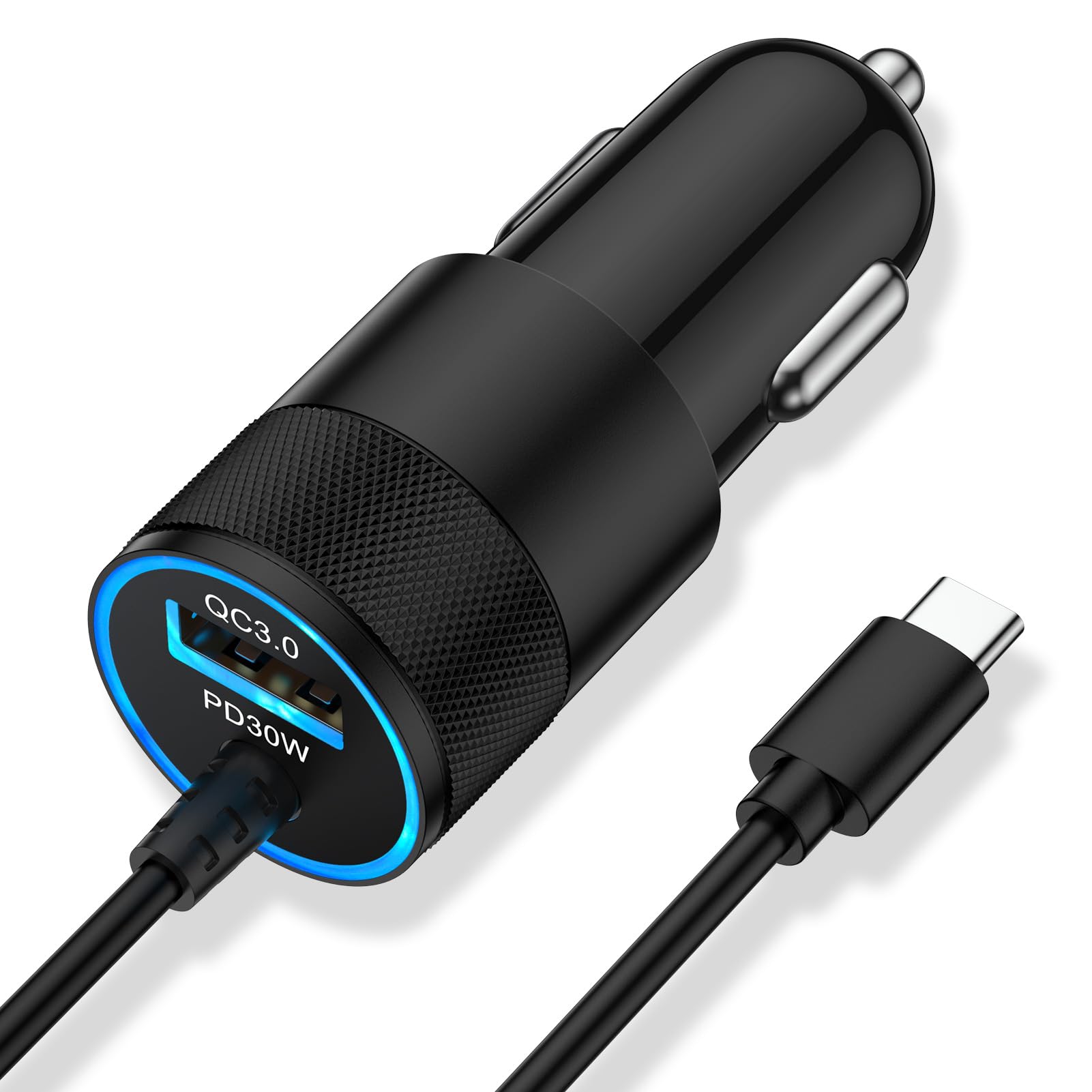 Pixel Fast Car Charger Adapter for Google Pixel 10, 10a, 9a, 9, 10 9 Pro XL Fold, 8 7 6 Pro 5 4 3 2 XL 8a 7a 6a, USB C Vehicle Phone Auto Automobile Plug with Type C 3.1 Ft Cable Cord Charging