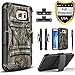 Galaxy S7 Case, [NOT FIT S7 Edge] Combo Rugged Phone Cover with Built-in Kickstand and Holster Locking Belt Clip and Circlemall for Samsung Galaxy S7 (Camo)