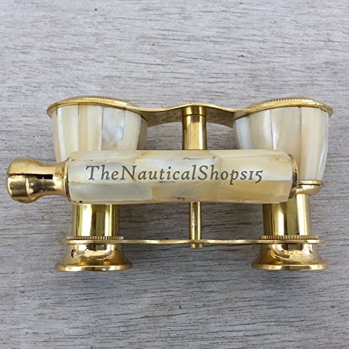 Nautical Vintage Style Opera Glass Binoculars Mother of Pearl Spyglass Telescope A
