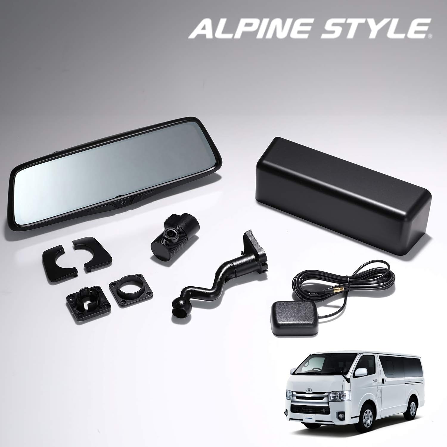 Amazon アルパインスタイル Alpine Style ハイエース 0系 17年12月 デジタルインナーミラー 前後2カメラ ドライブレコーダー内蔵 As Srm01 Hi 車 バイク 車 バイク