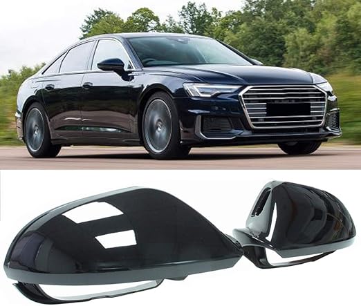 Limo Plus Gloss Painted Black Mirror Cover Caps Fits For Audi A6 C7 4g S6 Rs6 With Lane Assist 12 18 Automotive Amazon Com