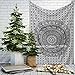Aakriti Gallery Cotton Mandala Tapestry Wall Hanging - Bohemian Bedspread, Boho Blanket/Throw Tapestries for Living Room, Home Décor (Black White, 84x55)