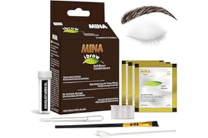 MinaiBrow Dark Brown Powder | Natural Spot Coloring Brow Tinting Kit with Brush | Water & Smudge Proof, Instant Brow Dye, 100% Gray Coverage