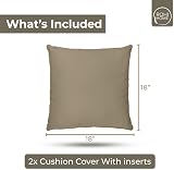Rohi Waterproof Outdoor Cushion 2 Pack 18 x 18 Latte view 5