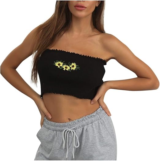 graphic bandeau top
