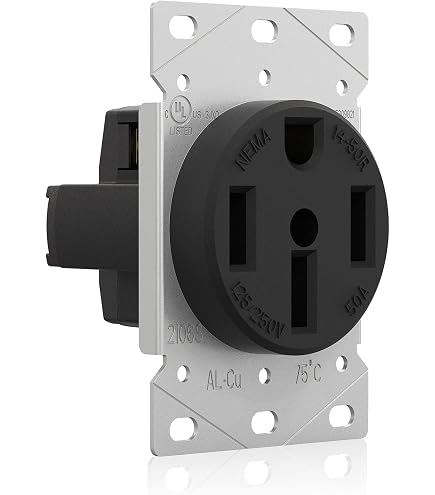Leviton 278 30 Amp 125/250V Flush Mount Receptacle, NEMA 14-30R, Industrial Grade, Black