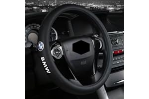 AINBEE fit BMW Car Steering Wheel Cover, Non-Slip, Elastic, Steering Wheel Cover for Men and Women, Universal Fit 15 Inches Cars, Vehicles, SUVs