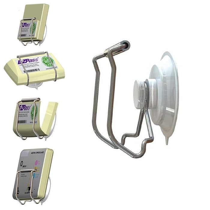 EZ Pass Toll Tag Holder - Heat & Cold Resistant! Fits Mini and Old EZ Pass, I Pass, I Zoom, PalPass hard case and FasTrak Transponders