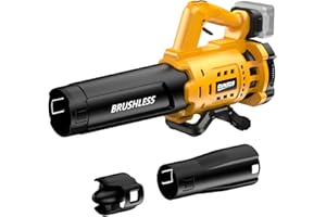 GUNOZE Cordless Leaf Blower for De-Walt 20V Max Battery, 480 CFM Electric Blower with Brushless Motor, Lockable to Maintain Speeds up to 130MPH, Handheld Blower for Snow Blowing, Lawn Care, Yard(No Battery)