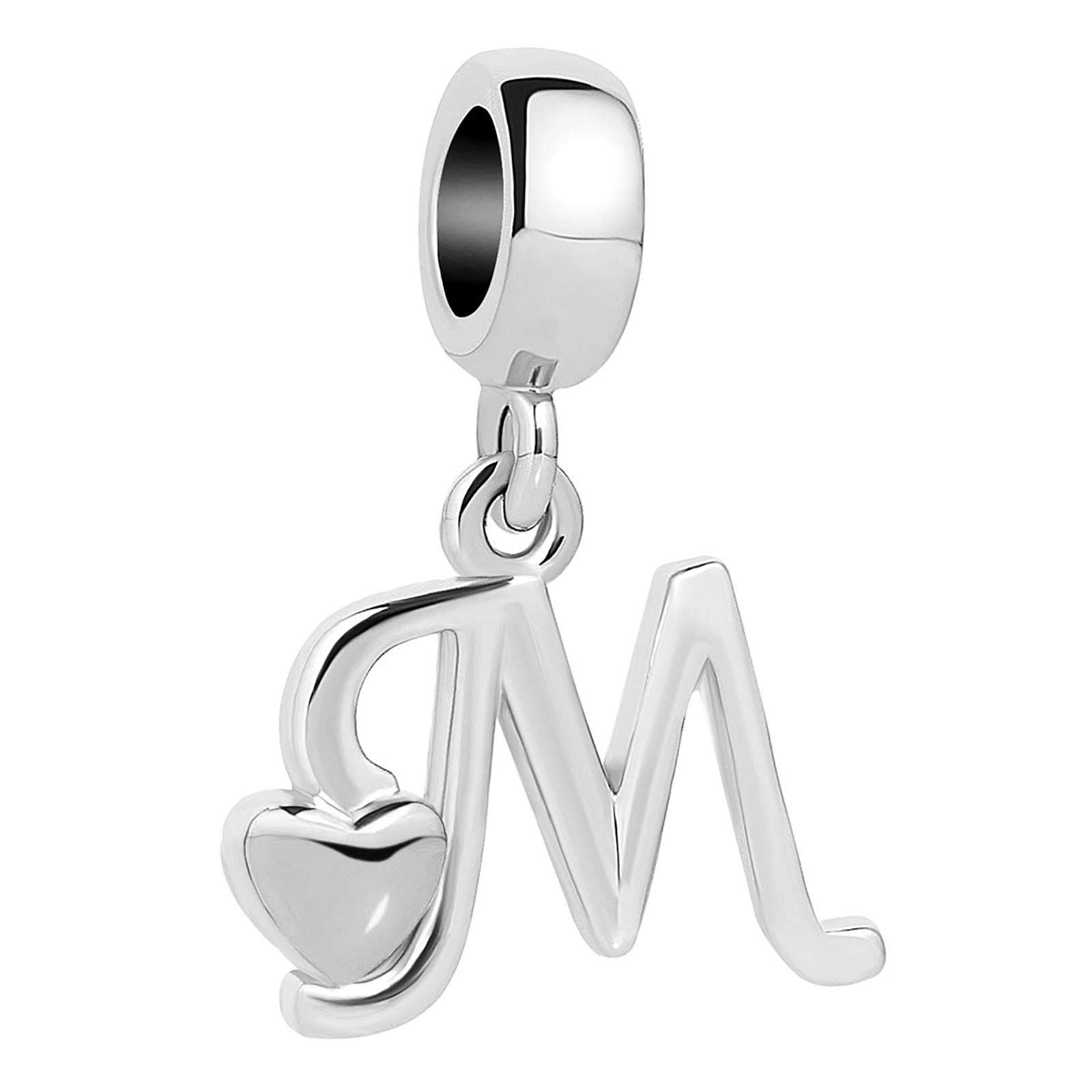 KunBead Jewelry Letter M Initial Charms New Alphabet Wedding Nana Outlet Mom Charms for Women Girls Sale