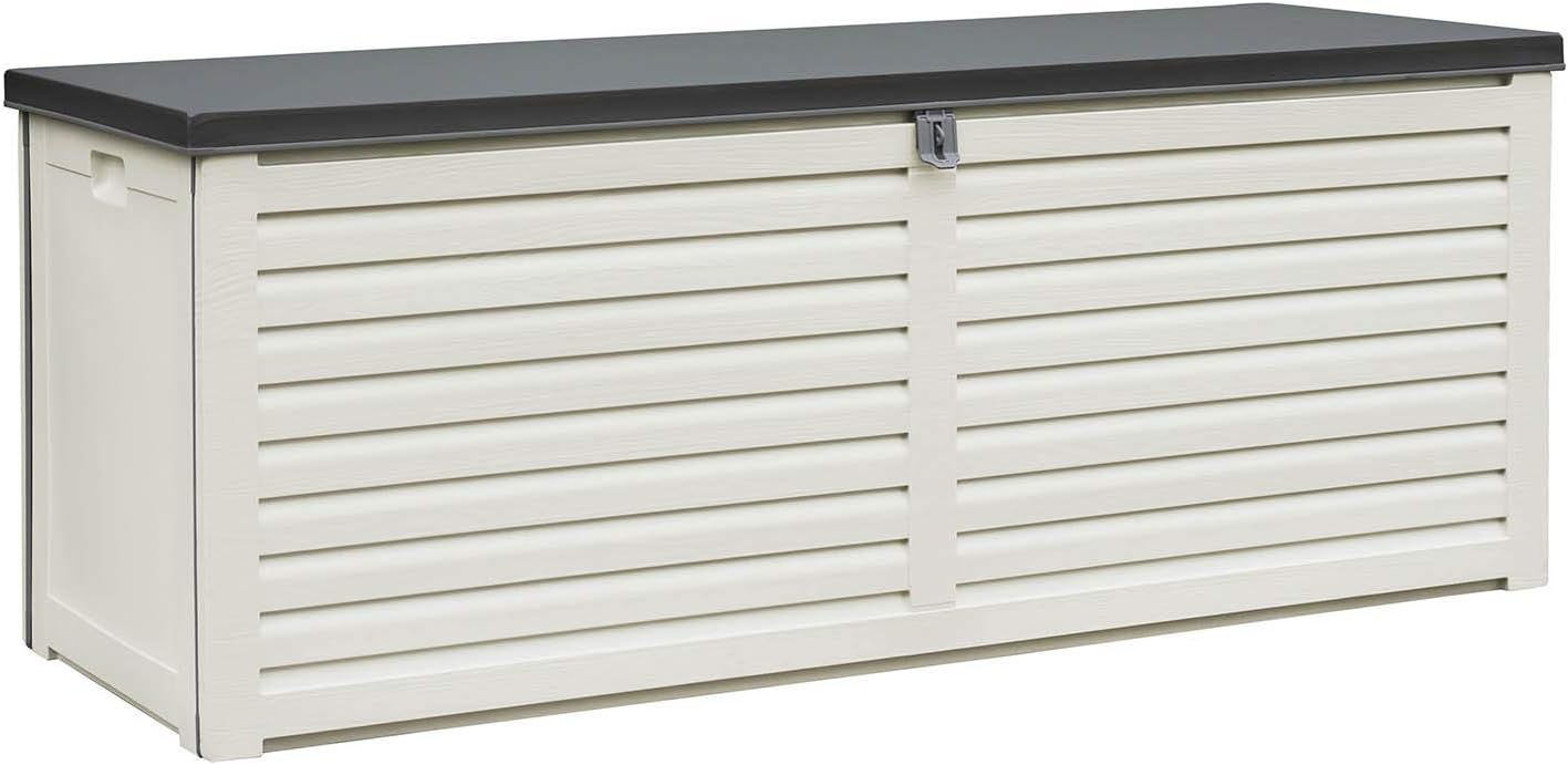 Super Saturday AIRWAVE Outdoor Plastic Garden Storage Box 390L Plastic
