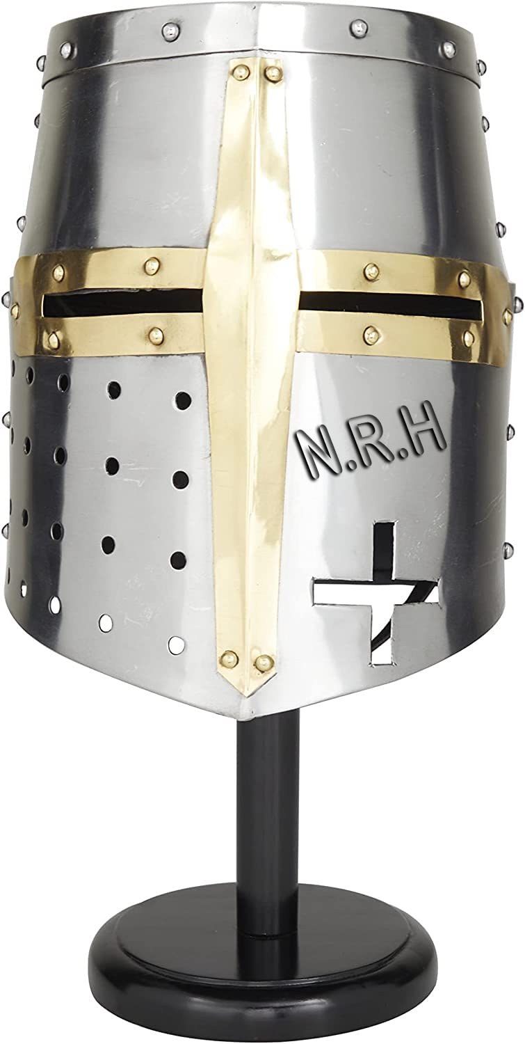 Medieval Warrior Templar Crusader Knights Helmet | Wearable for Adult | Medieval Halloween Costumes