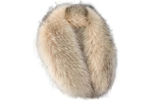 Faux Fur Trim for Hood Replacement Faux Fur Collar Neck Warmer Scarf Wrap Faux Fur Collar Cold Weather Wrap Scarf