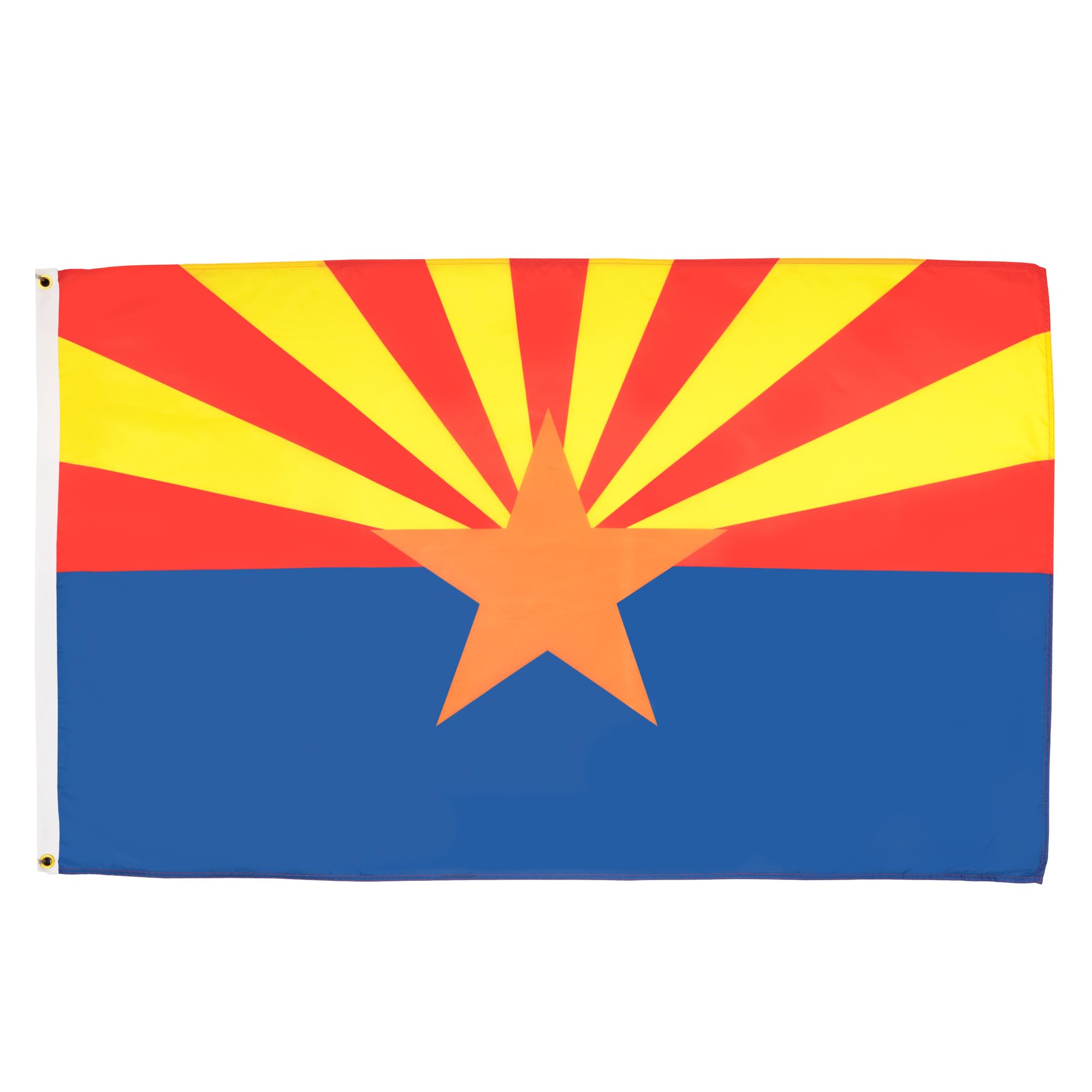 AZ FLAG - Arizona Flag - 3x5 Ft - Light Polyester Us State Of Arizona Banner with Two Brass Eyelets - Fade Resistant - Vivid Colors - 3' x 5' Feet - 150x90 Cm