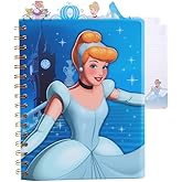 Disney Cinderella Tab Journal Notebook, Spiral Bound, 96 Lined Pages, 8 x 7 inches