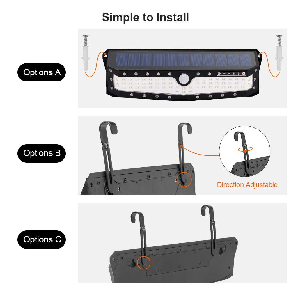 79 LED Motion Solar Lights Outdoor, Upgraded 700 Lumens, Bright IP65 Waterproof 4 Optional Modes Wireless Outdoor Solar Motion Lights for Patio, Garden, Ourdoor Wall, Back Yard, Garage