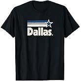 Vintage Dallas Texas City Strong Dallas TX Blue Stripes Star T-Shirt