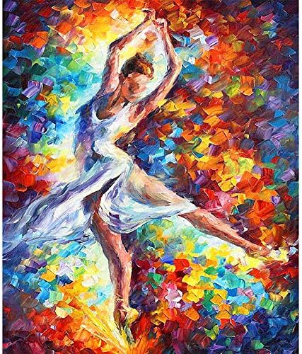 Shuda 5D Diamond Painting Full Drill Set,DIY Diamond Art Kit,Crystal Embroidery Cross Stitch Art Craft Home Wall Decor (Dancing Girl 30cm*25cm)