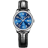 Taxau Watches for Women Causal Classic Leather Date Dainty Business Dress Luxury Analog Quartz Minimalist Waterproof Analog Quartz Ladies Watch Women's Wrist Watches