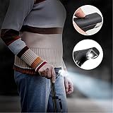 RUNZI Folding Cane with LED Light Adjustable Quad Base 53-25 In Titanium view 6