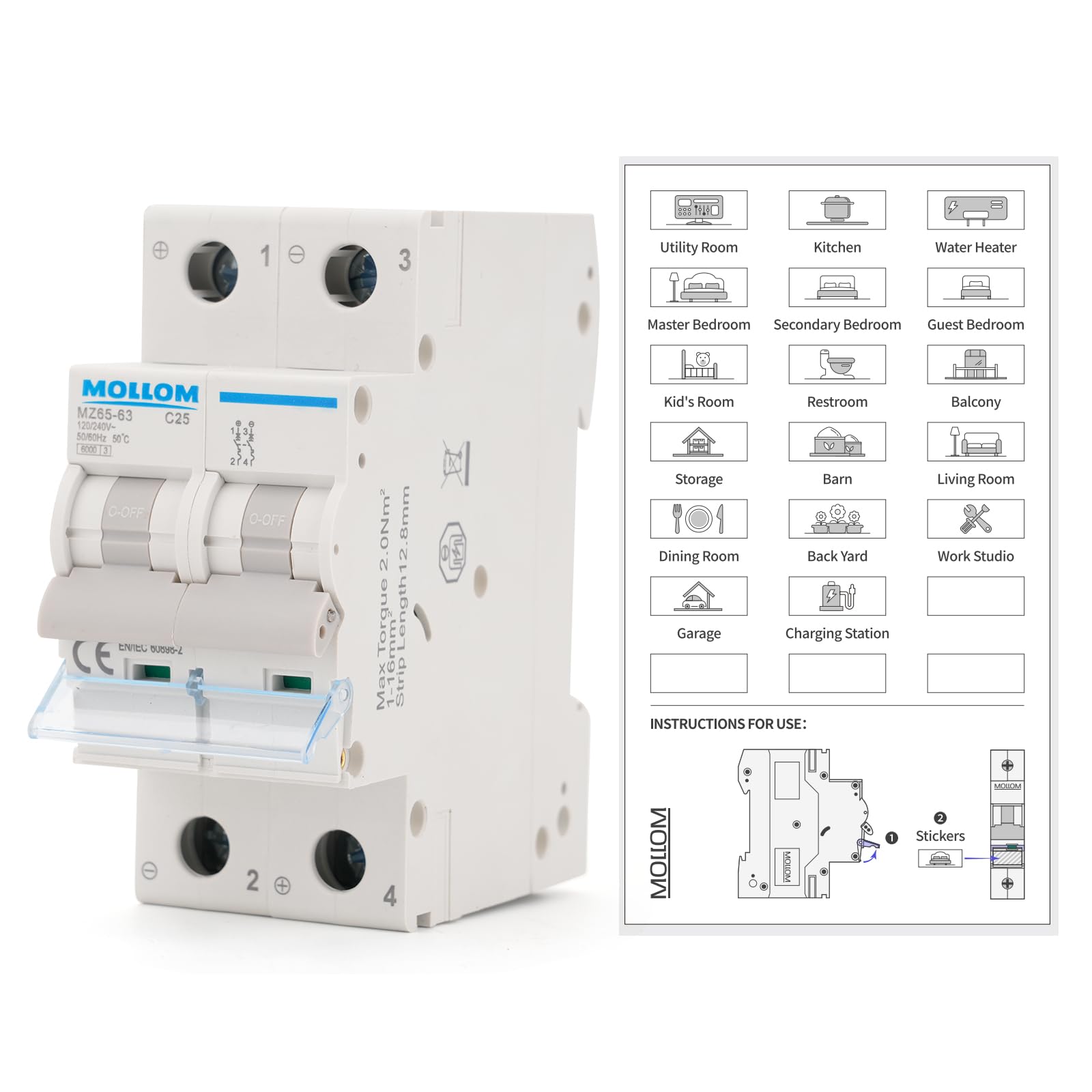 MOLLOM AC 2 Pole Miniature Circuit