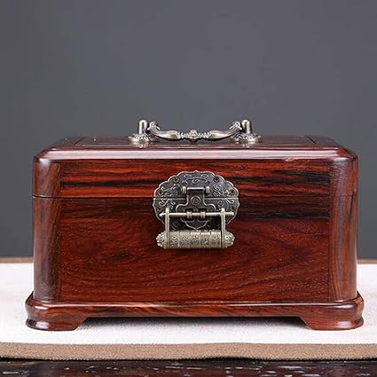 Caja de almacenamiento de joyas Antiguos del palo de rosa de ...