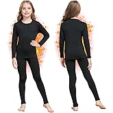 Girls Thermal Underwear Set Ultra Soft Fleece Lined Kids Long Johns Top Bottom Thermals Kids Base Layer Winter Warm