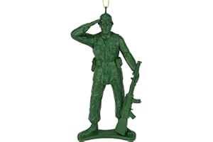 Tree Buddees Green Toy Soldier Christmas Ornament – Vintage Army Man Decoration Classic Military Figure Toys