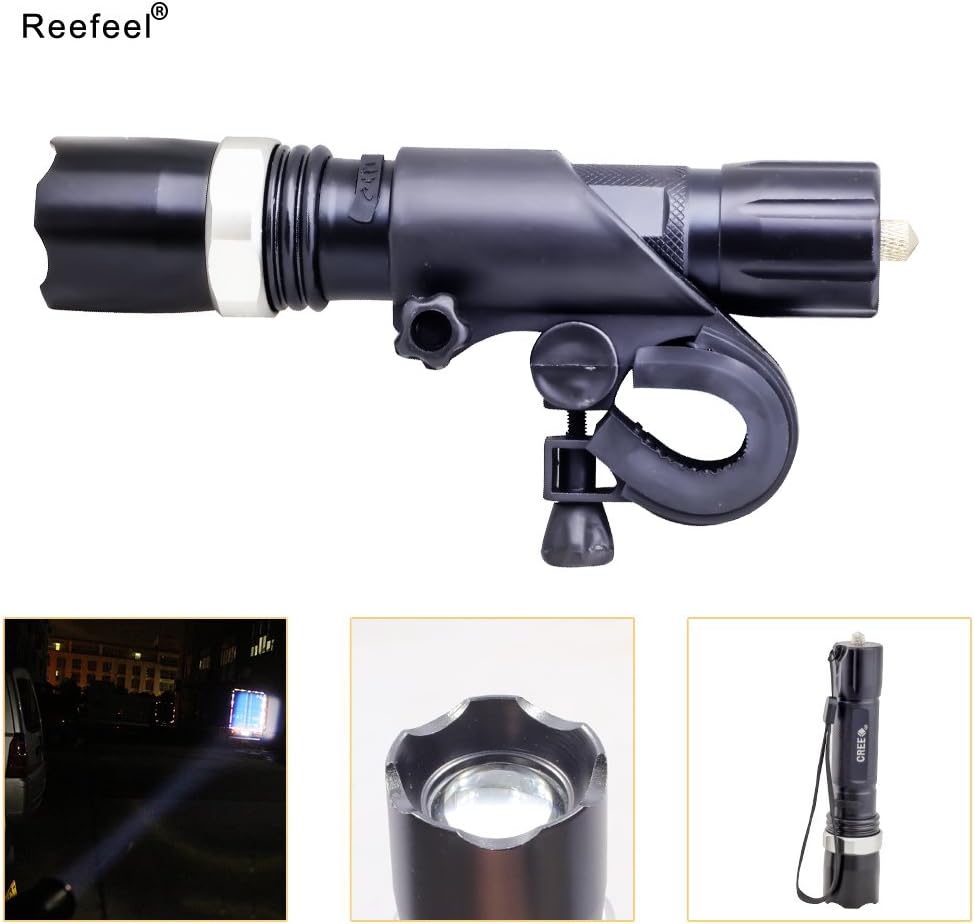 Reefeel Flashlight CREE Q5XPE LED Torch Rechargeable Lamp 350 Lumen Battery (3*AAA), bike lights imported LED Flashlight Bike accessories car headlights special zoom (Battery included from 25 Aug)