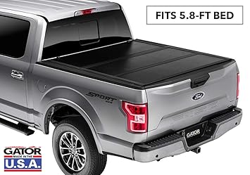 Amazon Com Gator Efx Hard Tri Fold Truck Bed Tonneau Cover Gc14005 Fits 2007 2013 Chevy Silverado Gmc Sierra 5 8 Bed W Out Rail System Made In The Usa Automotive