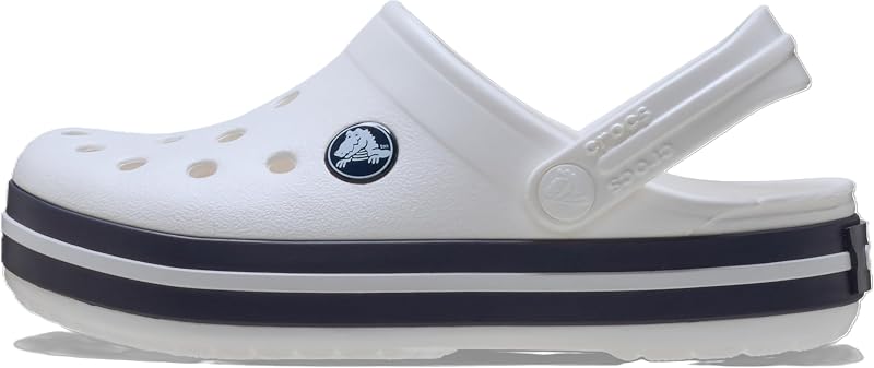 Crocband Zueco, Blanco/Azul Marino, Niños, EU 38-39