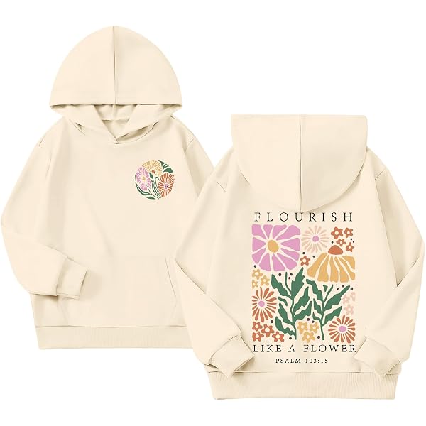 Amazon.com: KEEVICI Cute Christian Hoodies For Girls Jesus Flower