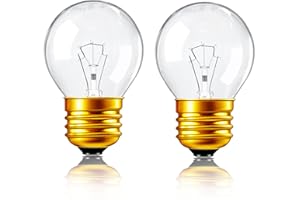 BLAKAPOO 40 Watt Oven Light Bulb G45 E26 120V 500 Fahrenheit Heat Resistant Appliance Bulbs Replacement for Oven, Refrigerator, Microwave-360 Lumens Incandescent Blubs-2700K Warm White Dimmable (Pack of 2)