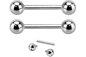 Pierced Owl G23 Solid Titanium Internally Threaded Barbells - Sold as a Pair