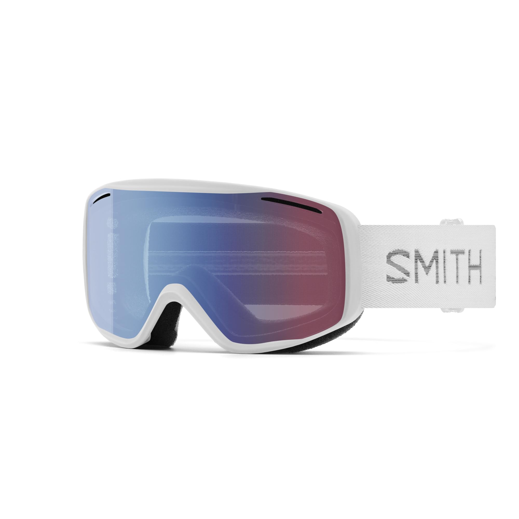 Smith Optics Rally Unisex Snow Winter Goggles - White Chunky Knit, Blue Sensor Mirror