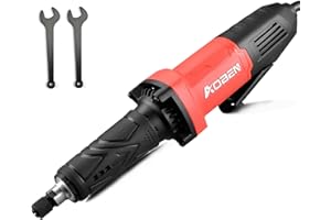 AOBEN Electric Die Grinder 1/4" Collet, 28000 RPM Power Straight Grinder Tool, Heavy Duty Metal Grinding, Polishing, Deburring & Welding Repair, Ergonomic Grip